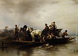 Wilhelm Alexander Meyerheim The Ferry Arrives painting